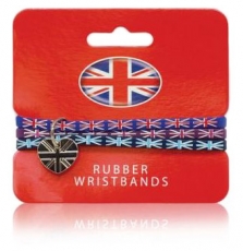 Three British Souvenir Silicone Wristbands