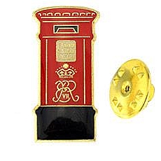 Metal British Post Box Lapel Pin Badge