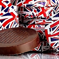 10x Union Jack Foil Chocolate Mint Crisps