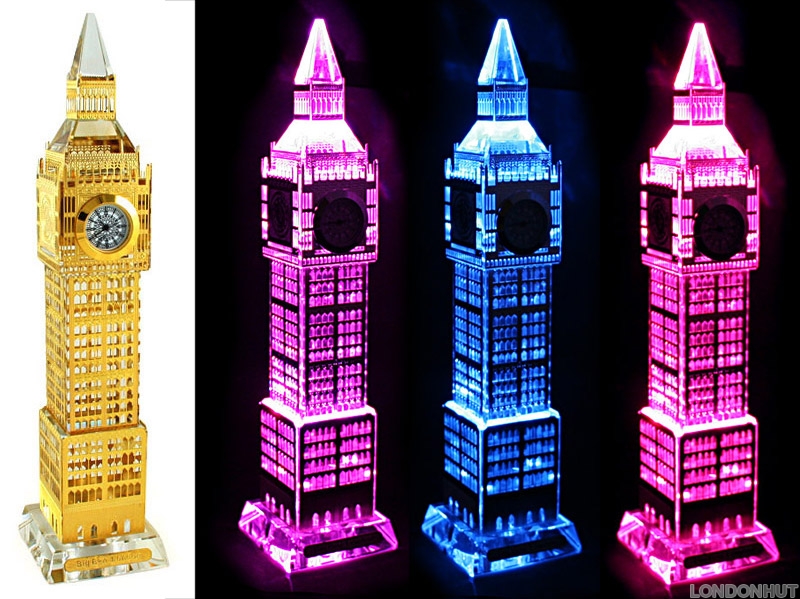 London Big Ben Goldfarben Mit Licht 19cm Crystal Souvenirs