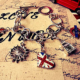 Attractive fashion jewellery from London and Union Jack watches
