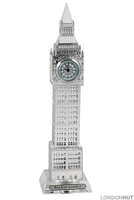 Light Up London Big Ben Clock with Silver Plated Facing