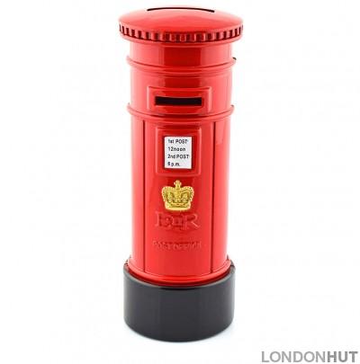 Diecast Metal Red London Post Box Money Box