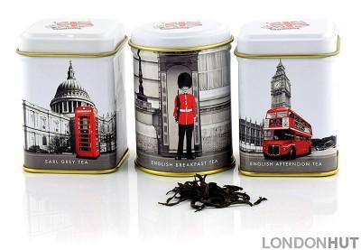 Gift Set of Three London Collection Tea Tins