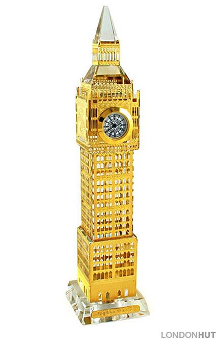 3x London  Crystal Big Ben Souvenir With Led Changing Colour Light Size 18cm 