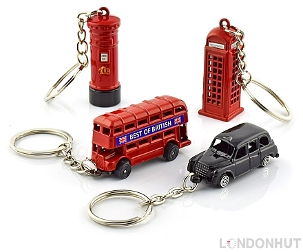 London Souvenir Diecast Metal Keyring Gift Set