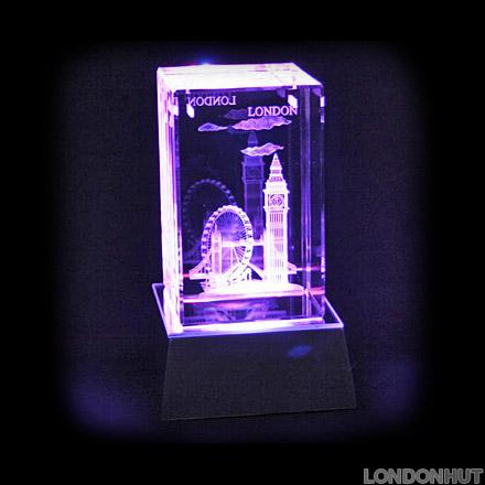 London Crystal with Colour Changing Light Stand