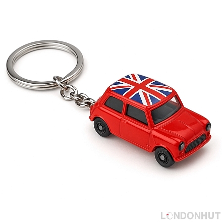 Red Union Jack Mini Cooper Keyring