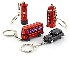 London Souvenir Diecast Metal Keyring Gift Set