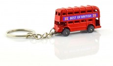 Diecast Metal London Red Double Decker Bus Keyring
