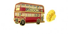 Metal London Double Decker Bus Lapel Pin Badge