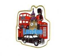 Metal Souvenir of London Collage Magnet