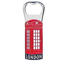 Metal Telephone Box Bottle Opener Magnet