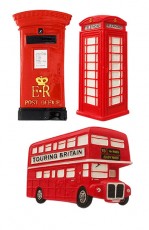 London Souvenir Resin Fridge Magnet Gift Set