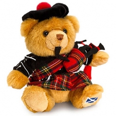 15cm Scottish Piper Teddy Bear with Bagpipes