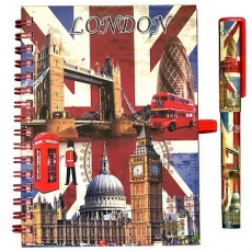 Union Jack London Notebook and Pen