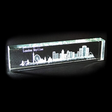 Large London Skyline Paperweight