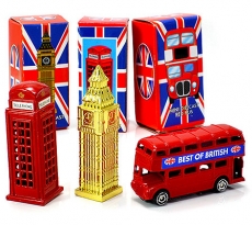 Gift Set of Diecast Metal London Souvenir Models