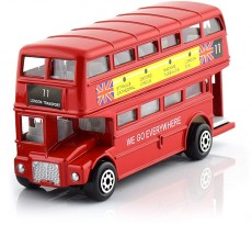 Large Diecast Metal Red Double Decker Bus Model