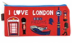 Red London Pencil Case Purse