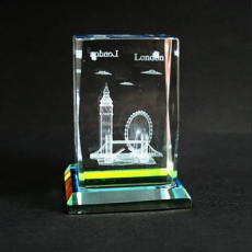 London Laser Art Crystal 4.5 x 3 cm