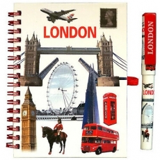 White London Souvenir Note Book & Pen