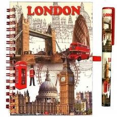 Vintage London Note Book & Pen