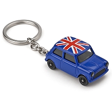 Blue Union Jack Mini Cooper Keyring