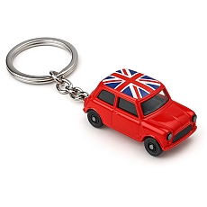 Red Union Jack Mini Cooper Keyring