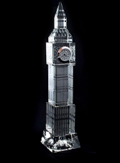 Large London Souvenir Crystal Big Ben Clock