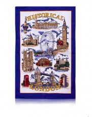 Historical Sights of London Souvenir Tea Towel