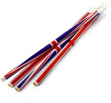 Pack of Four UK Souvenir Union Jack Pencils