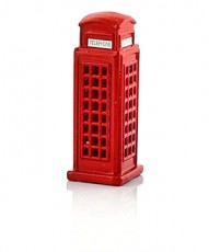 Mini Red Diecast Metal London Telephone Box Model