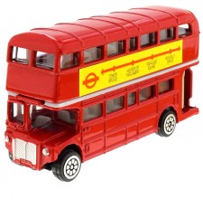 Diecast Metal Red London Bus Model