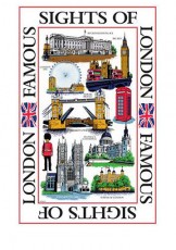 Sights of London City Tea Towel