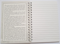Spring-bound note book with lined paper