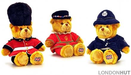 Set of Three London Teddy Bears