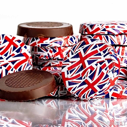 10x Union Jack Foil Chocolate Mint Crisps