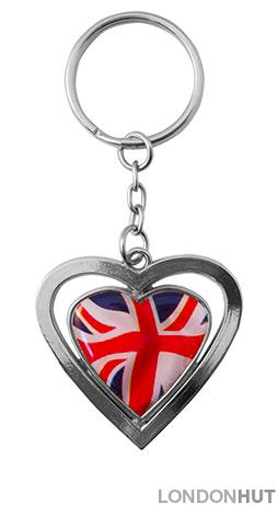 Union Jack Heart Keyring