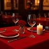 Tradition & Warmth: Cozy Meals with a Bold Red Tablecloth