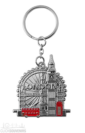 Souvenirs Ideal Gift UK 10 Pcs London England Metal Key Rings/Keychains 