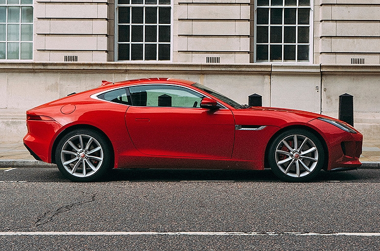 A red car in London