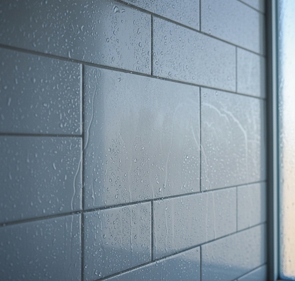 condensation on bathroom tiles