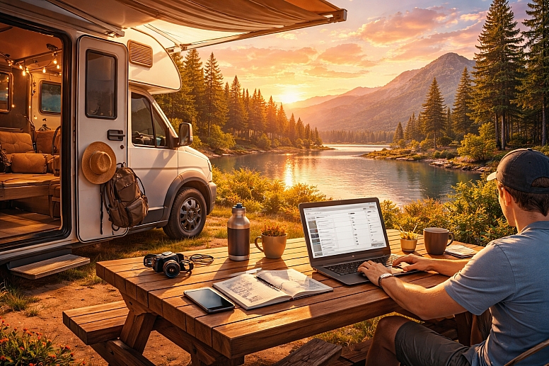 confident digital nomad rv workflow