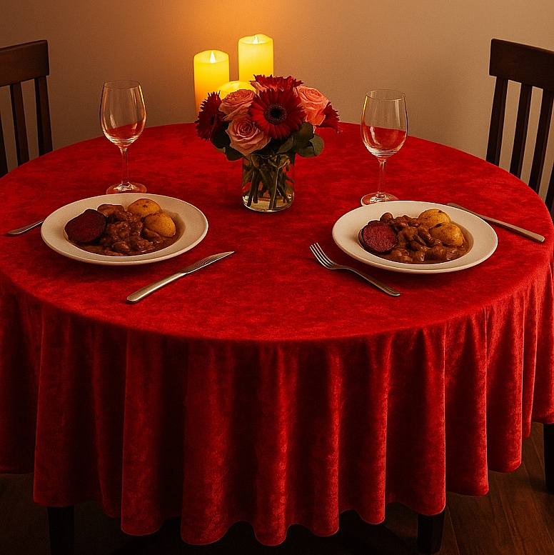 cozy dinner with floral centerpiece