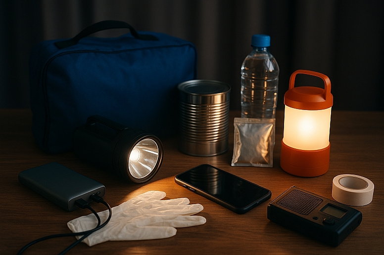 emergency preparedness essentials on display