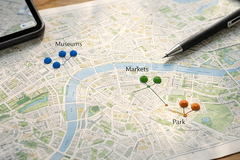 exploring the city map details