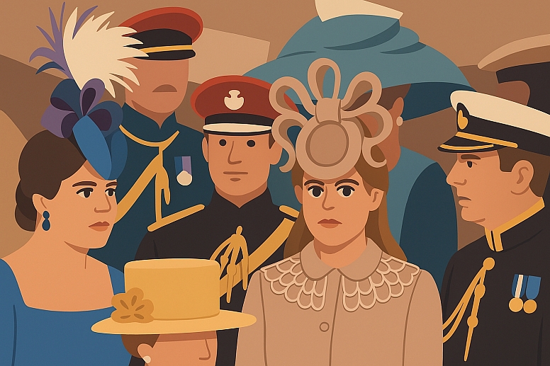 formal event with military attire