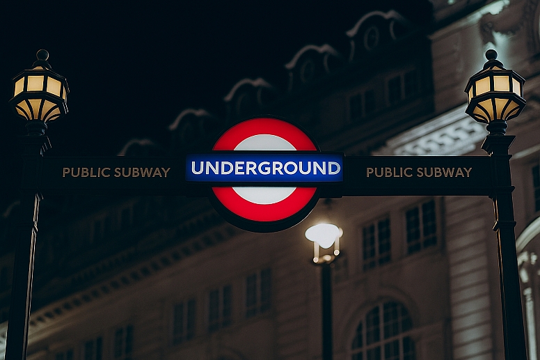 london underground at night