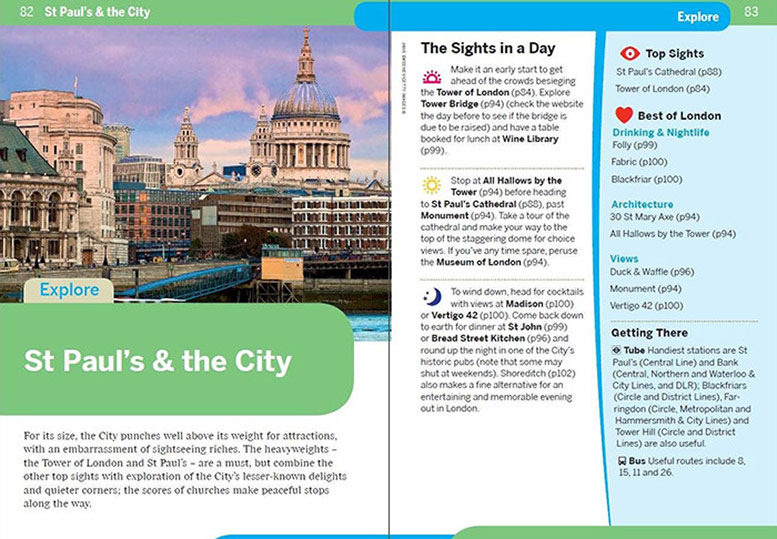 Inside the Lonely Planet Pocket London guidebook